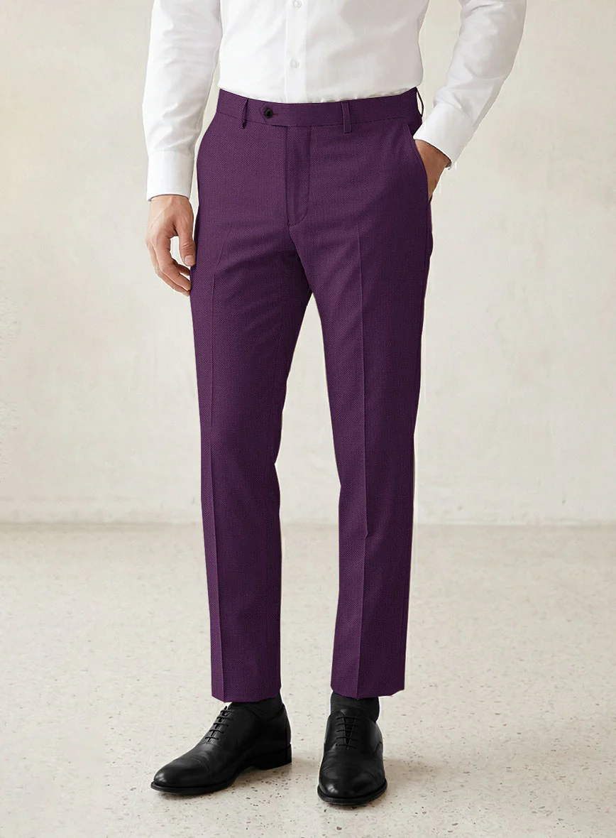 Scabal Hot Purple Wool Pants - Image 2