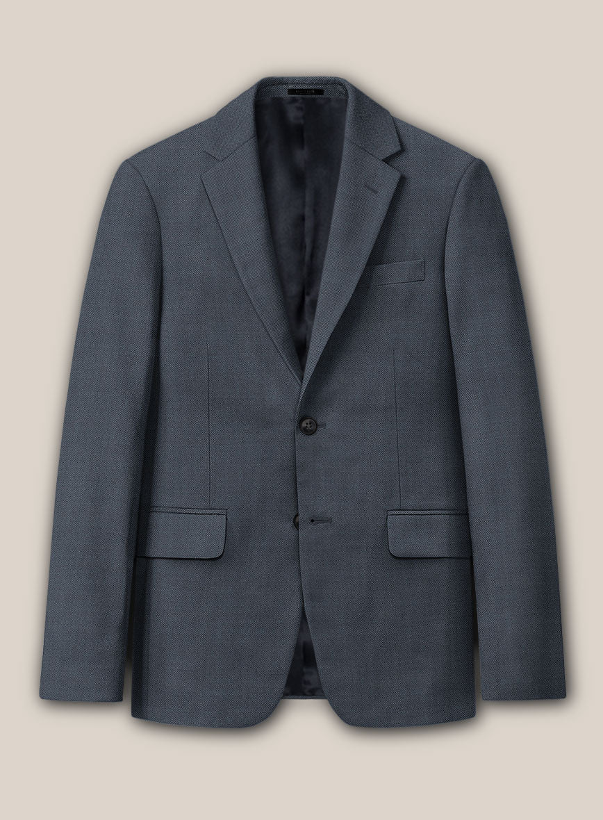 Scabal Isin Twill Blue Wool Jacket