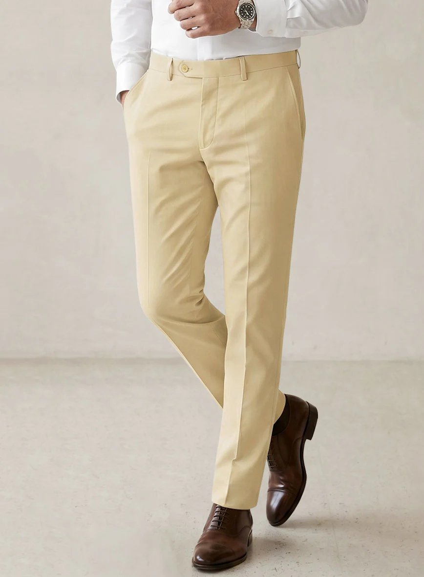 Scabal Latte Beige Cotton Stretch Suit - Image 6