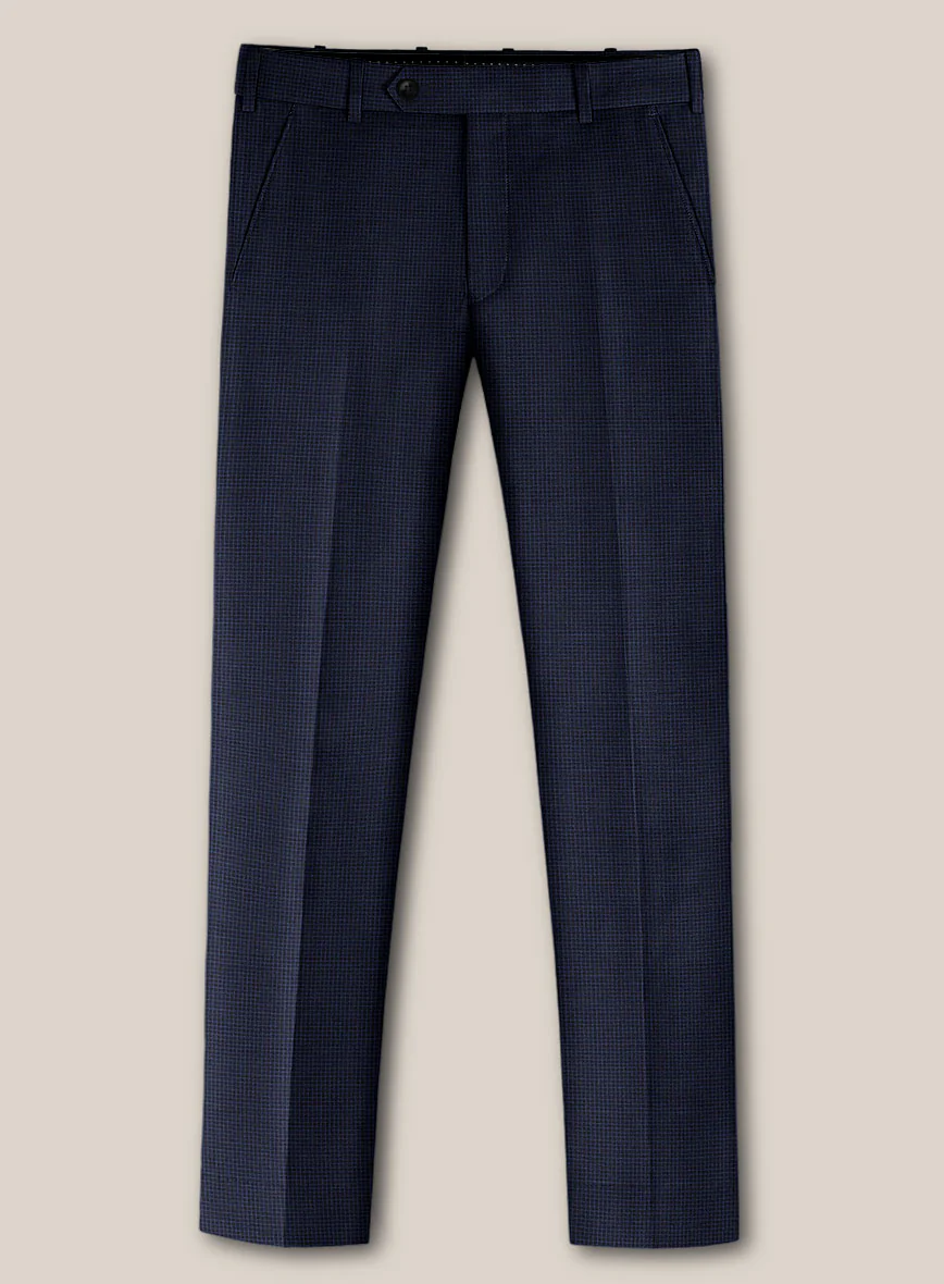 Scabal Londoner Asario Grid Blue Wool Suit - Image 5