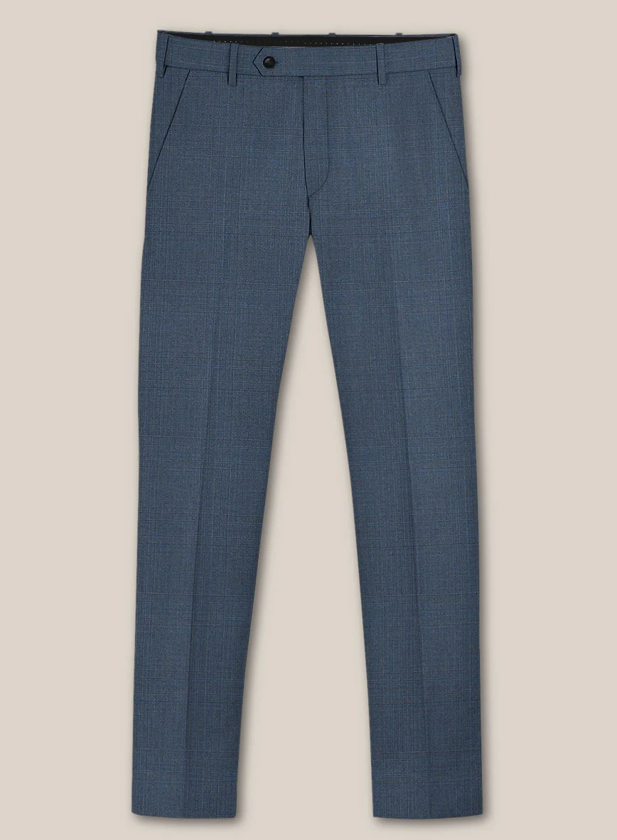 Scabal Londoner Blasi Checks Blue Wool Suit - Image 5