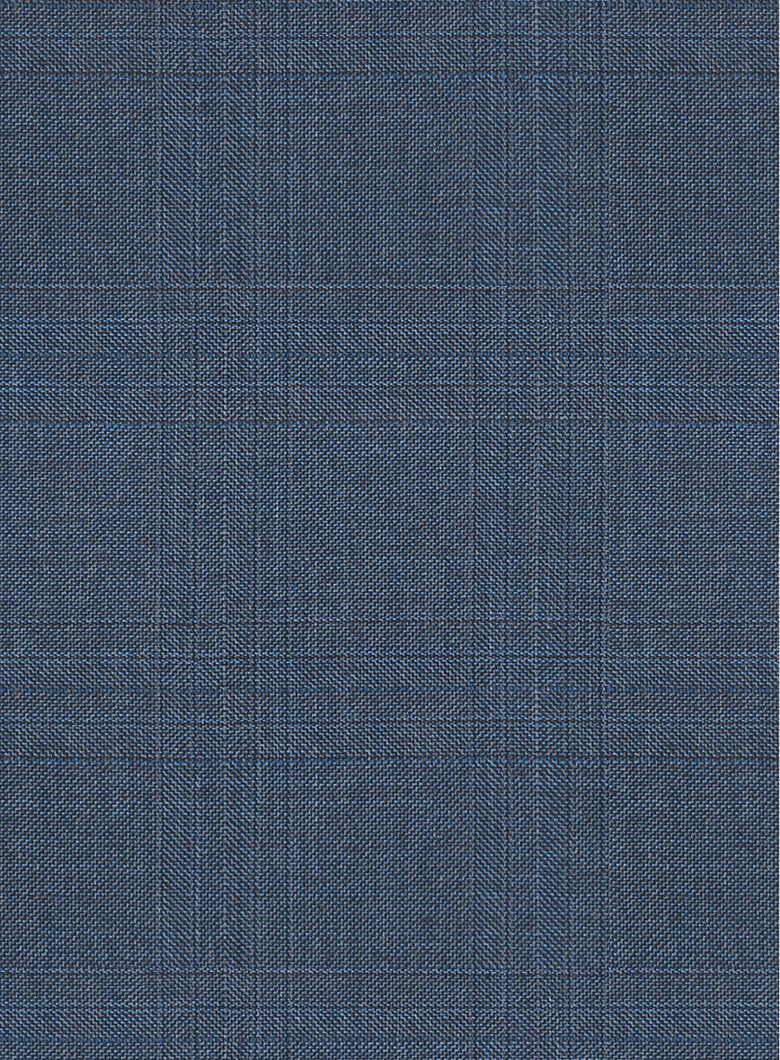 Scabal Londoner Blasi Checks Blue Wool Suit - Image 8