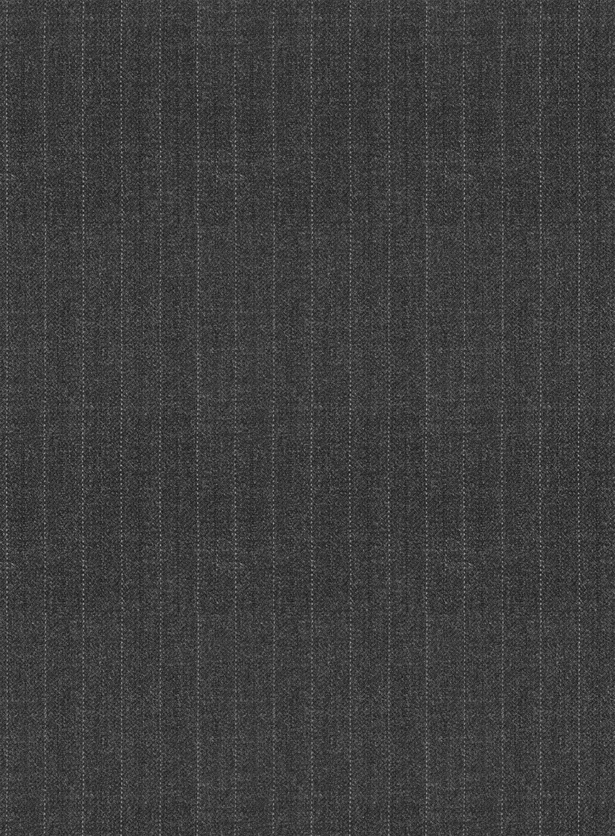 Scabal Londoner Casiri Stripe Charcoal Wool Suit - Image 8