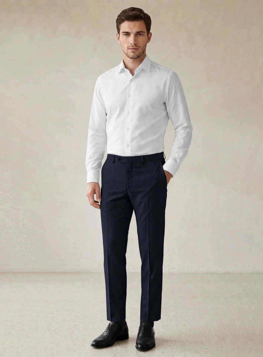 Scabal Londoner Dexi Blue Wool Pants - Image 3