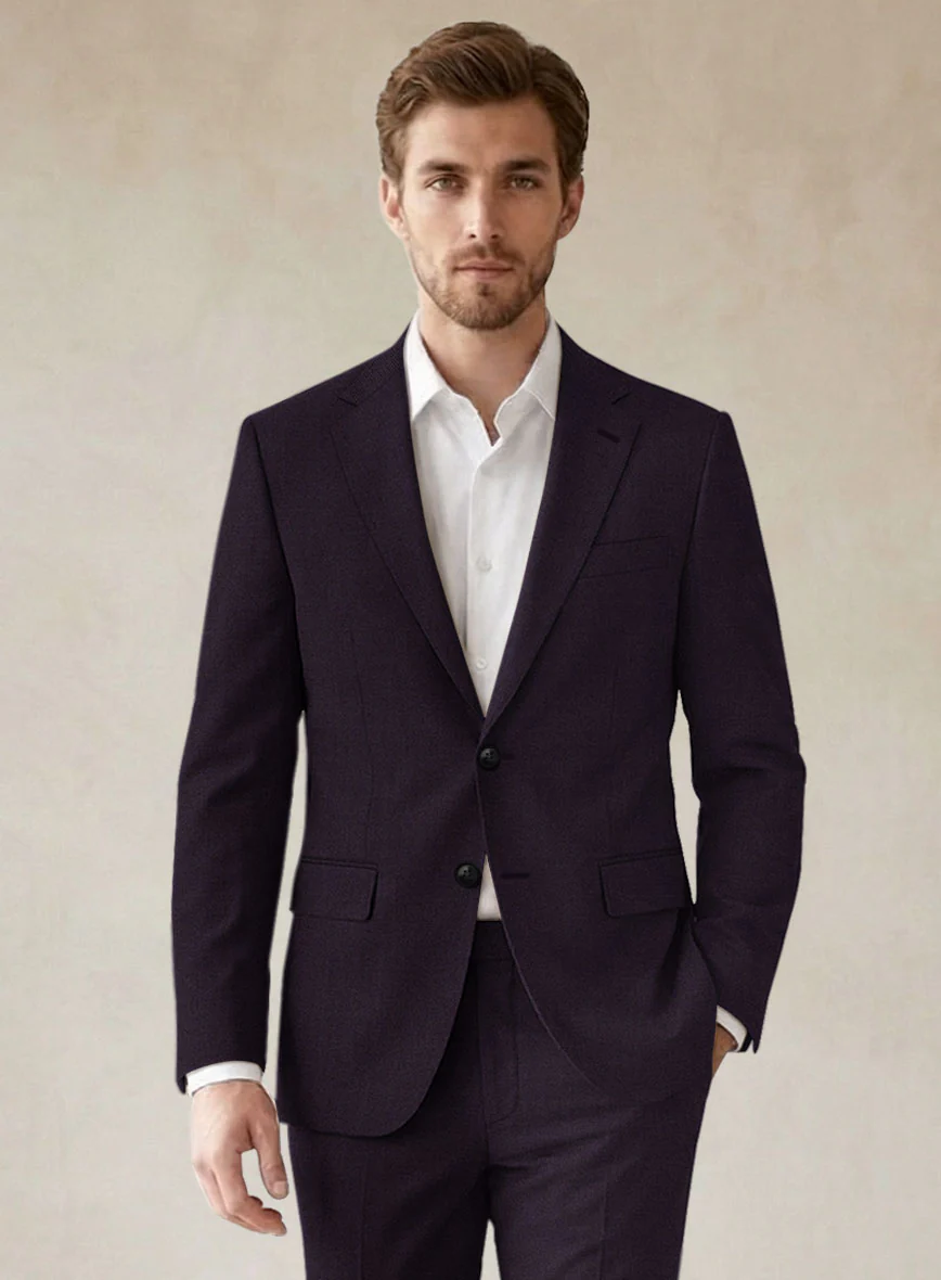 Scabal Londoner Eggplant Wool Jacket - Image 2