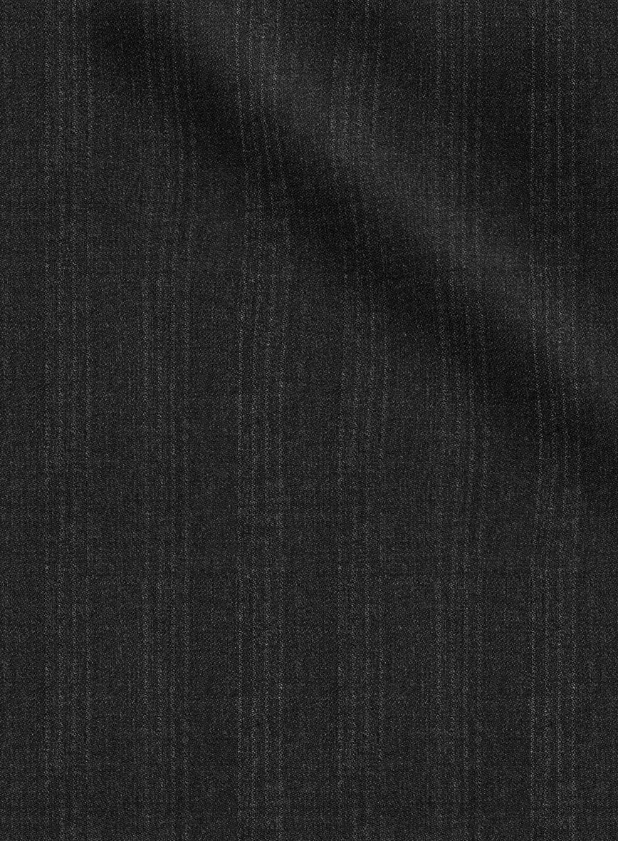 Scabal Londoner Emingo Stripe Charcoal Wool Pants - Image 4