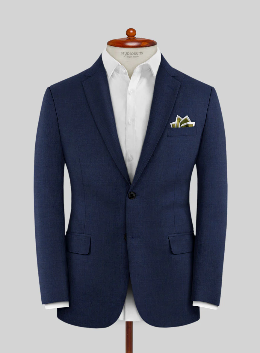 Scabal Londoner Esma Checks Blue Wool Jacket