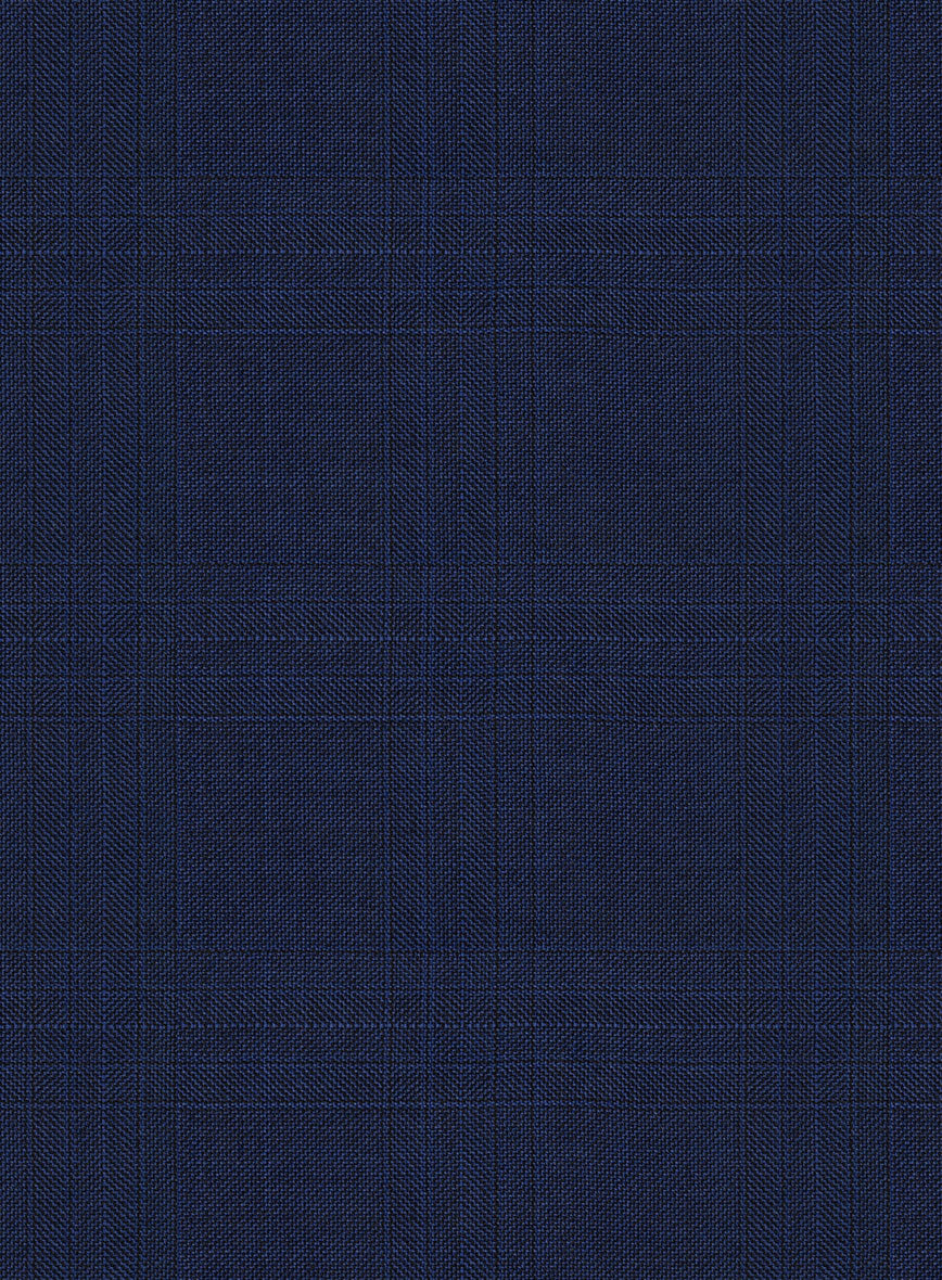 Scabal Londoner Esma Checks Blue Wool Jacket - Image 2