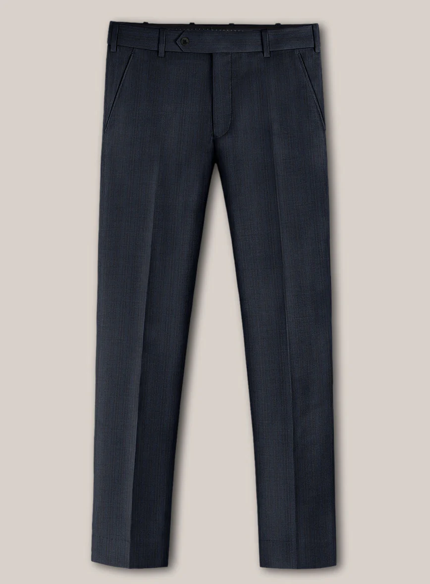 Scabal Londoner Jolge Stripe Blue Wool Suit - Image 5