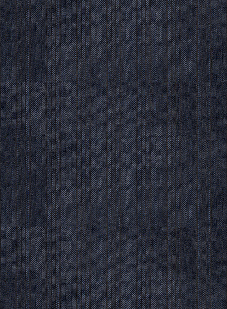 Scabal Londoner Jolge Stripe Blue Wool Suit - Image 8