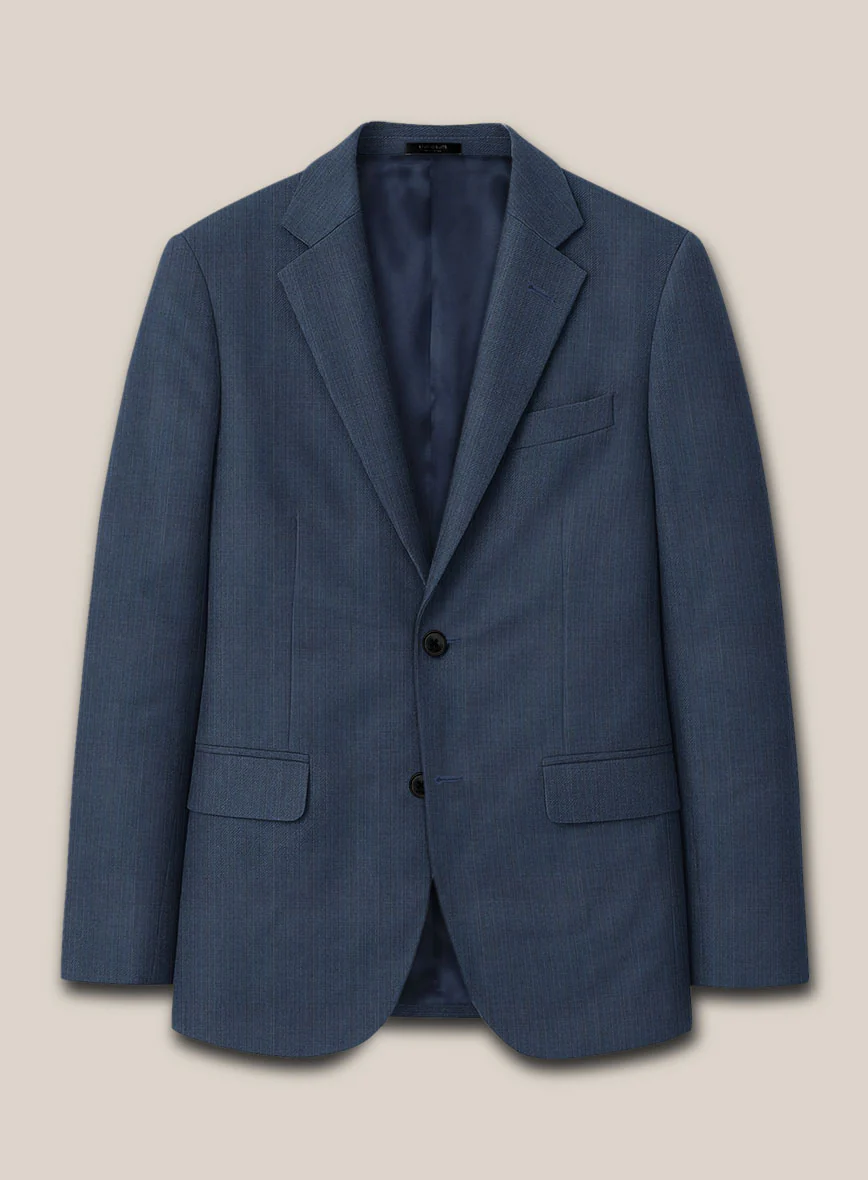 Scabal Londoner Rez Stripe Blue Wool Suit - Image 5