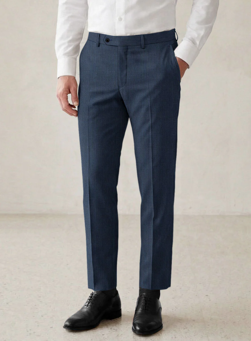 Scabal Londoner Rez Stripe Blue Wool Suit - Image 7