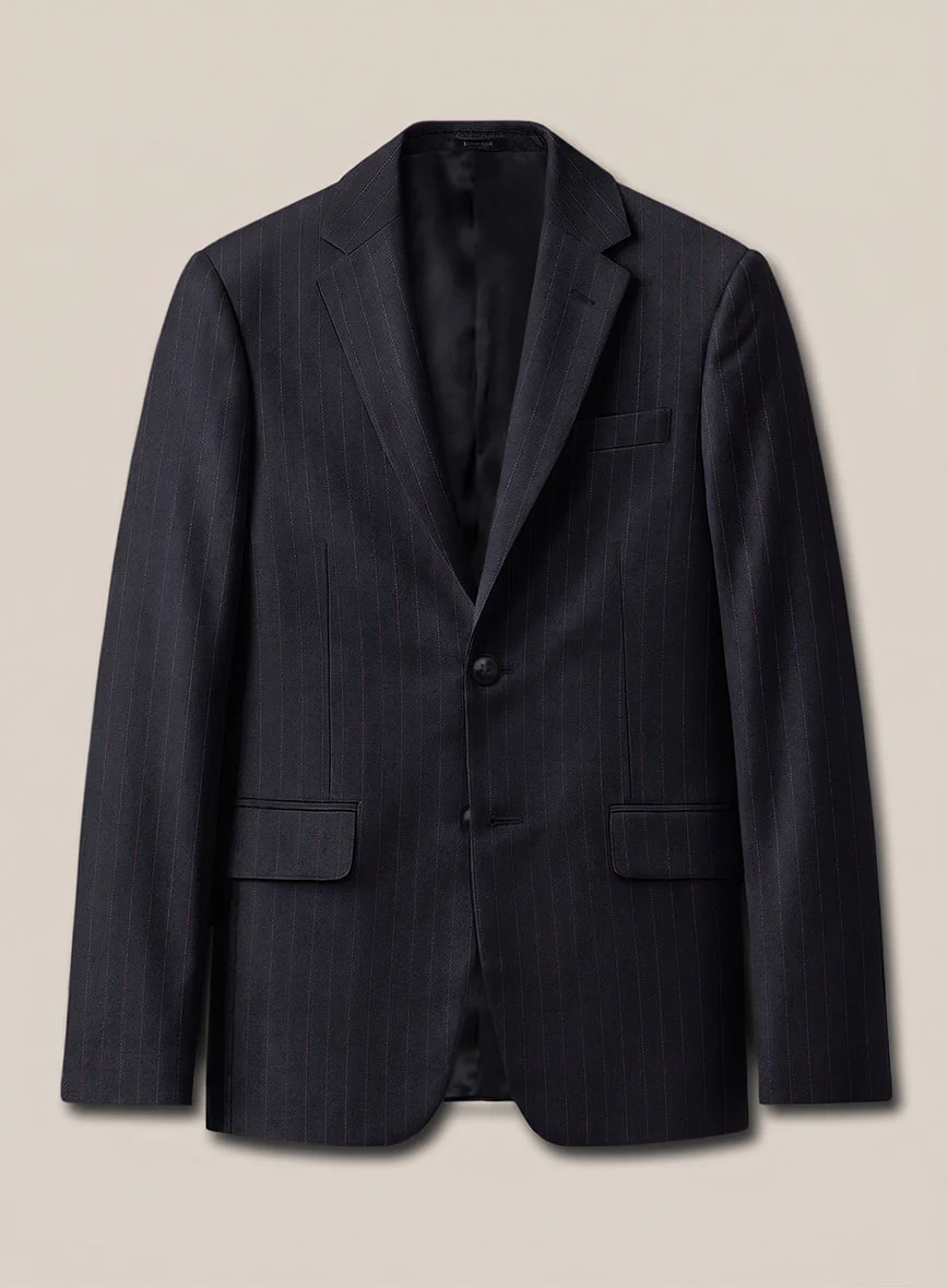Scabal Londoner Toconi Stripe Blue Wool Jacket