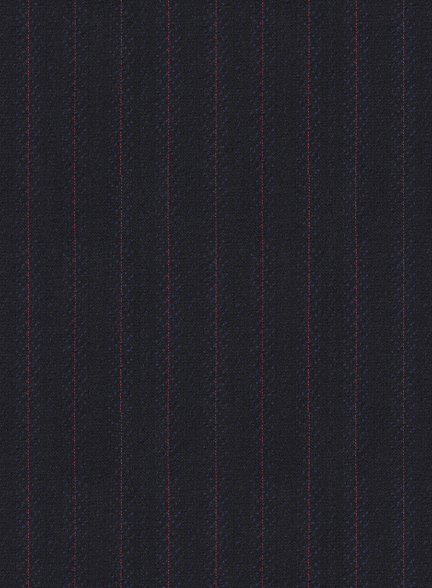 Scabal Londoner Toconi Stripe Blue Wool Pants - Image 4
