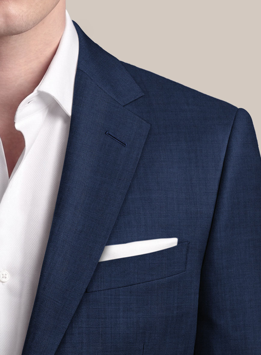 Scabal Lucin Twill Blue Wool Jacket - Image 3