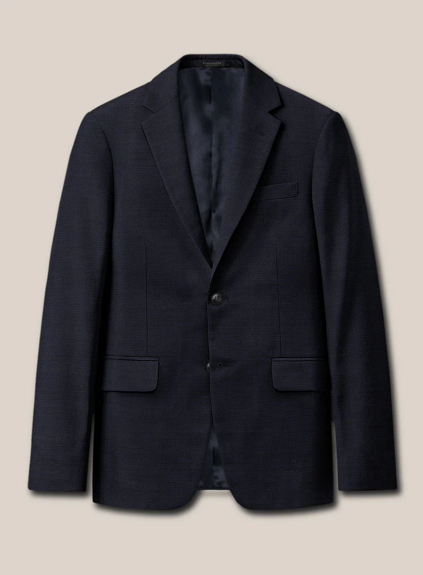 Scabal Motito Blue Wool Jacket