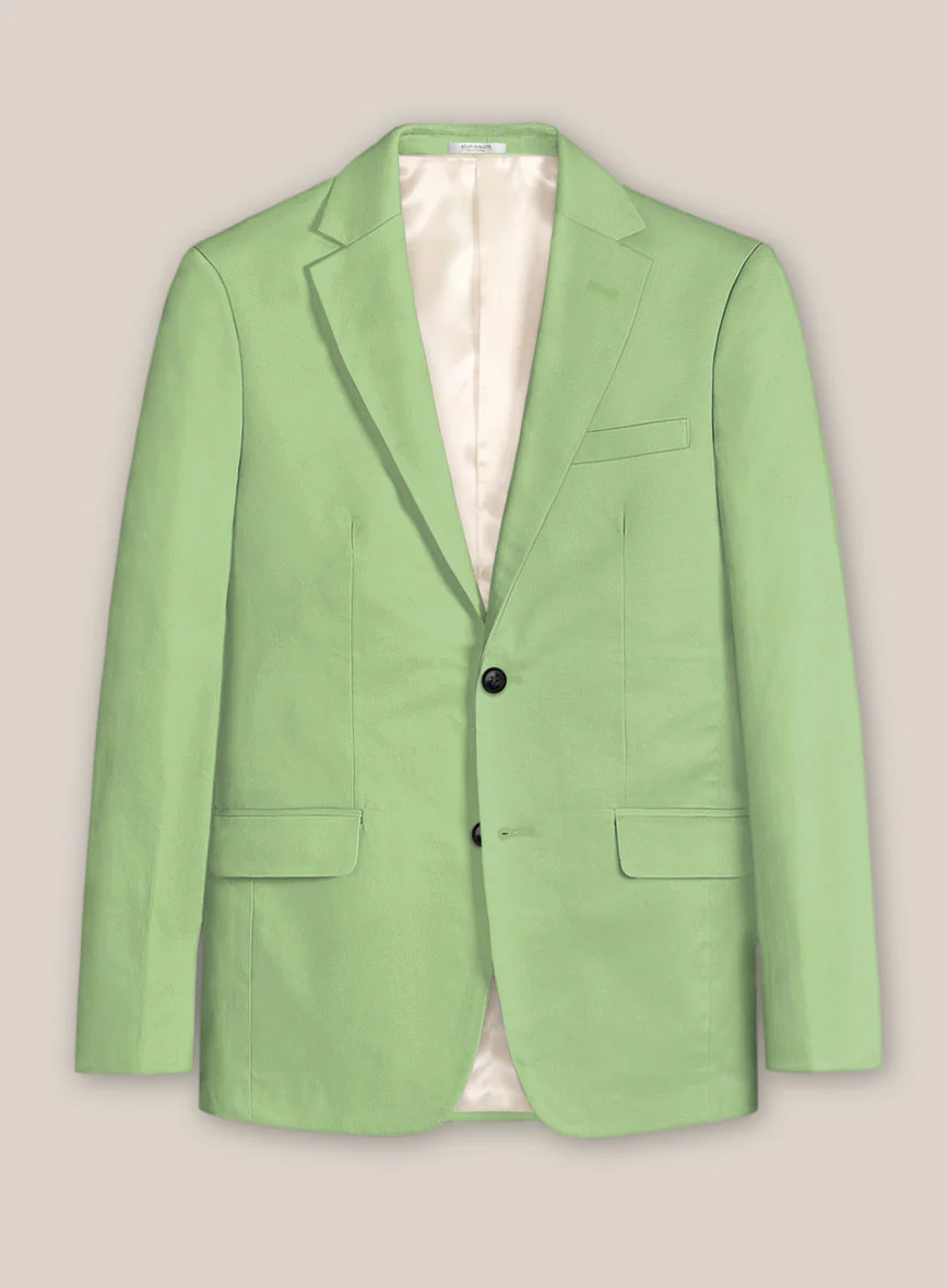 Scabal Nasty Green Cashmere Cotton Suit - Image 4