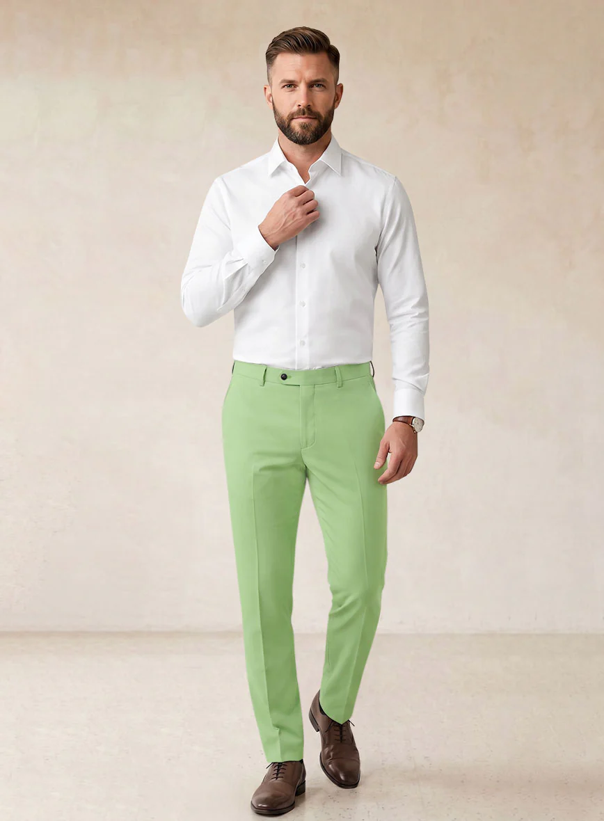 Scabal Nasty Green Cashmere Cotton Suit - Image 7