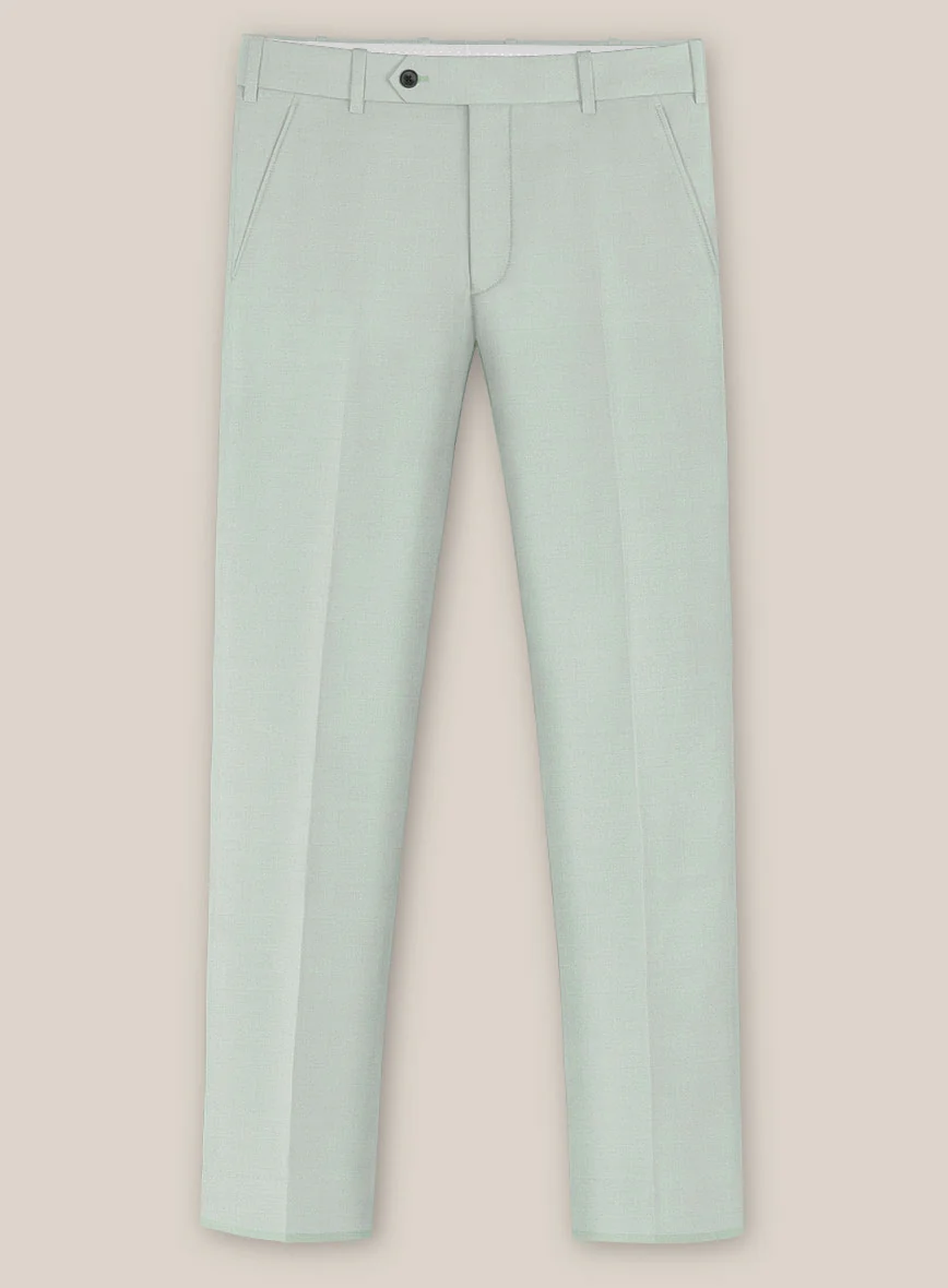 Scabal Pale Green Wool Suit - Image 5
