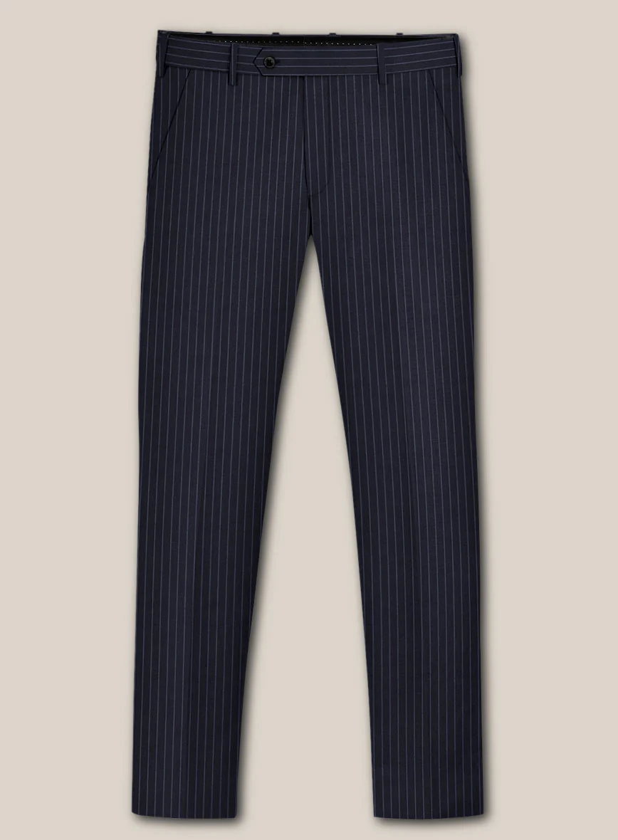 Scabal Paqui Stripe Blue Wool Suit - Image 5