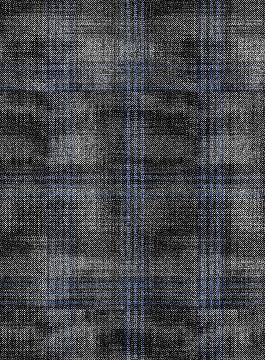 Scabal Quart Checks Gray Wool Pants - Image 4