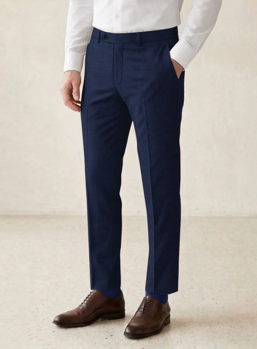 Scabal Regal Blue Wool Pants