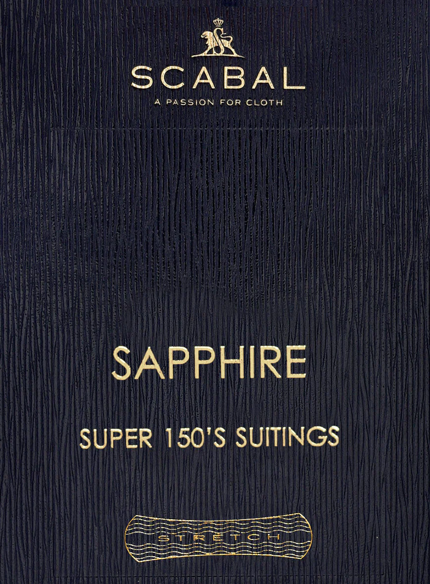 Scabal Sapphire Beaded Stripe Blue Wool Jacket - Image 4