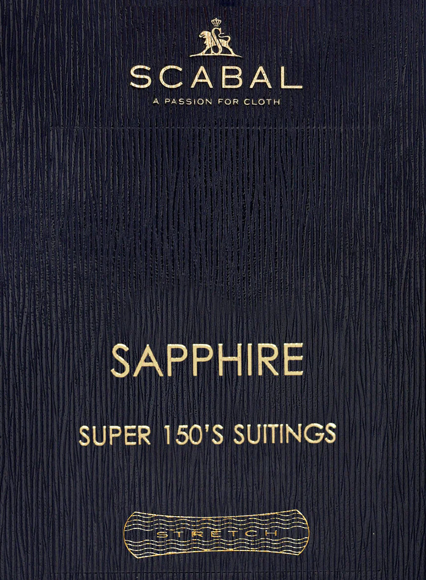 Scabal Sapphire Chalkstripe Gray Wool Suit - Image 9