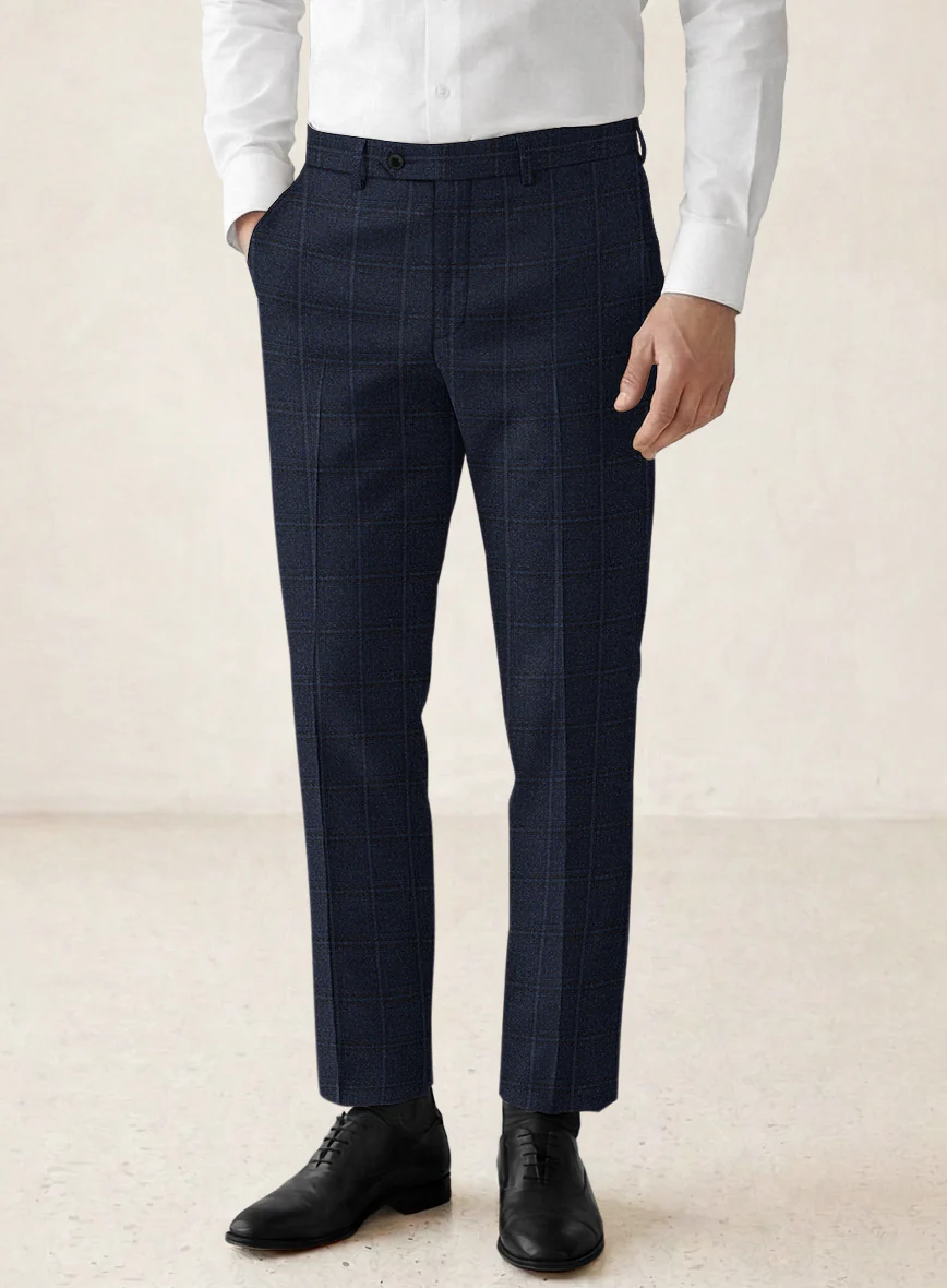 Scabal Sapphire Glen Blue Wool Suit - Image 6