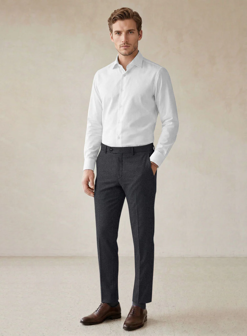 Scabal Sapphire Gray Wool Pants - Image 3