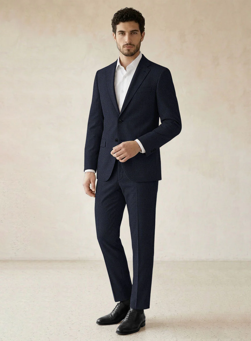 Scabal Sapphire Yaime Blue Wool Suit