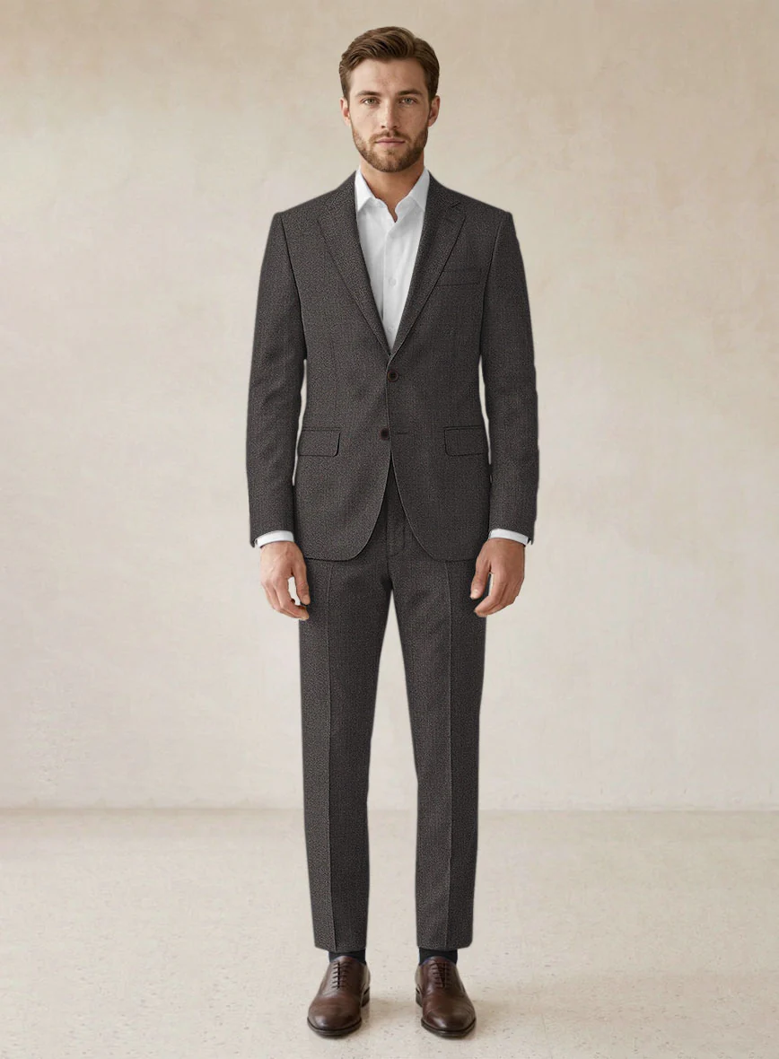 Scabal Sauri Brown Wool Suit