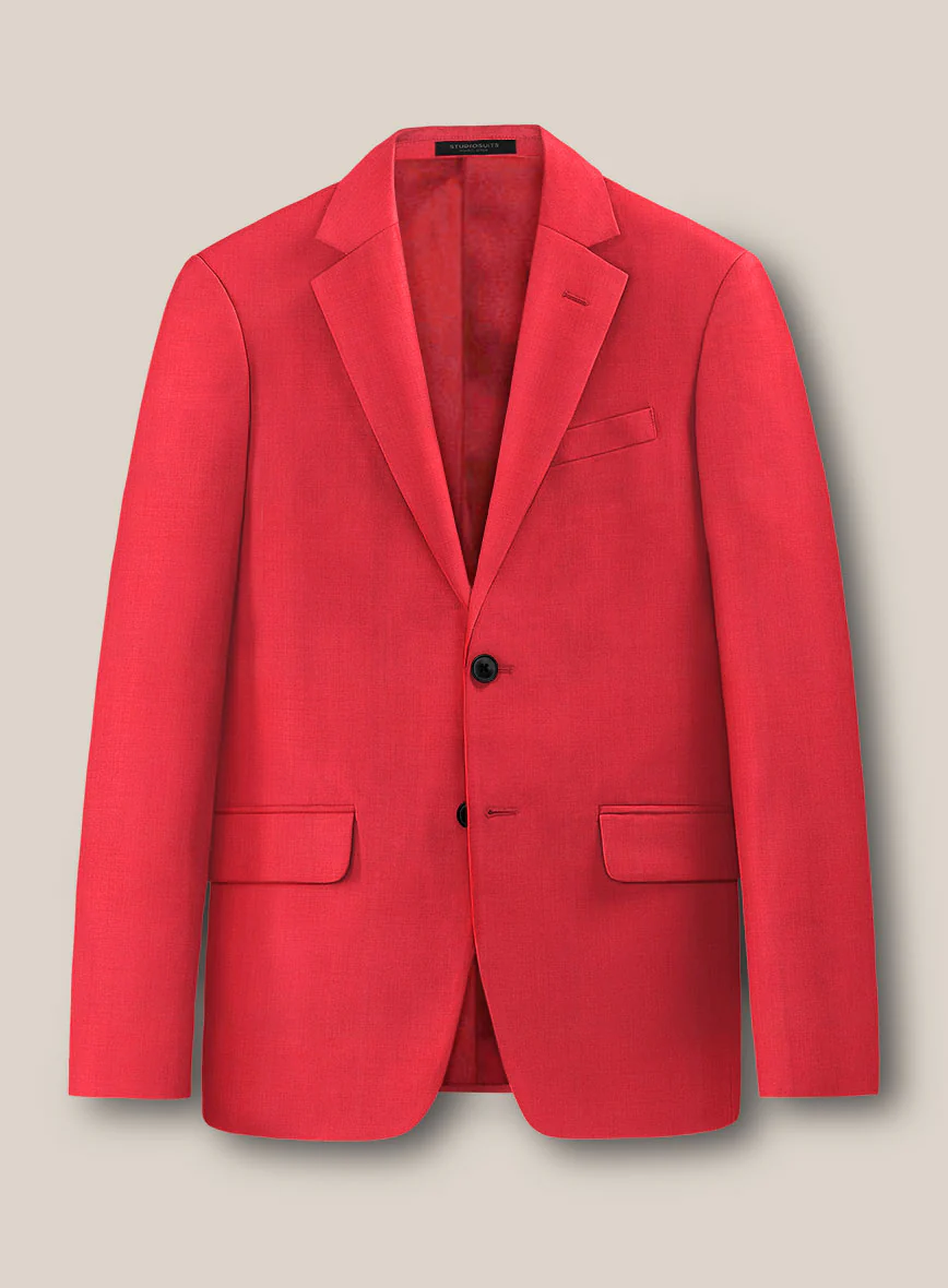 Scabal Scarlet Red Wool Suit - Image 3