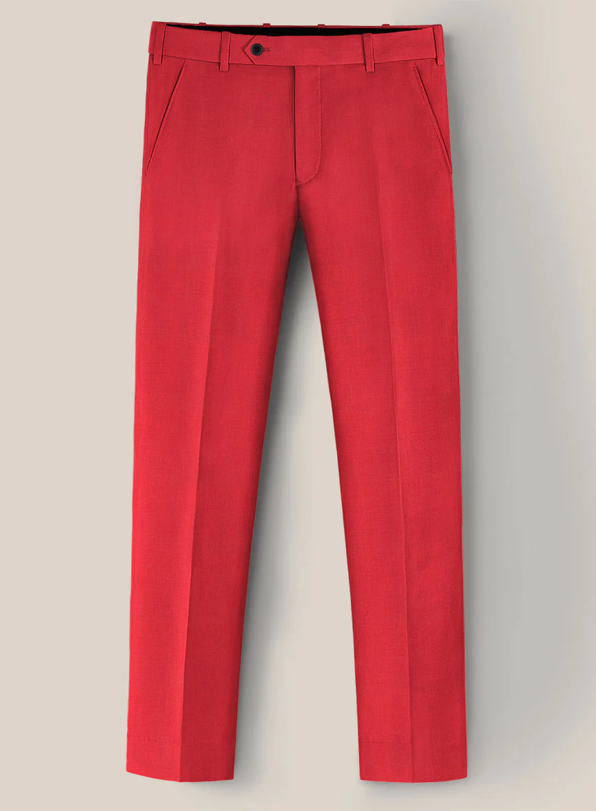 Scabal Scarlet Red Wool Suit - Image 5