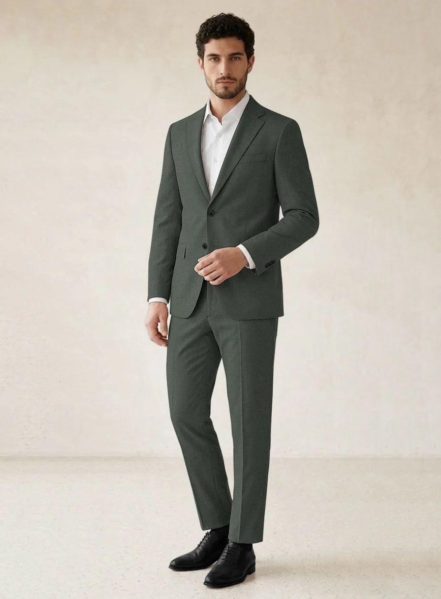 Scabal Seaweed Green Wool Suit