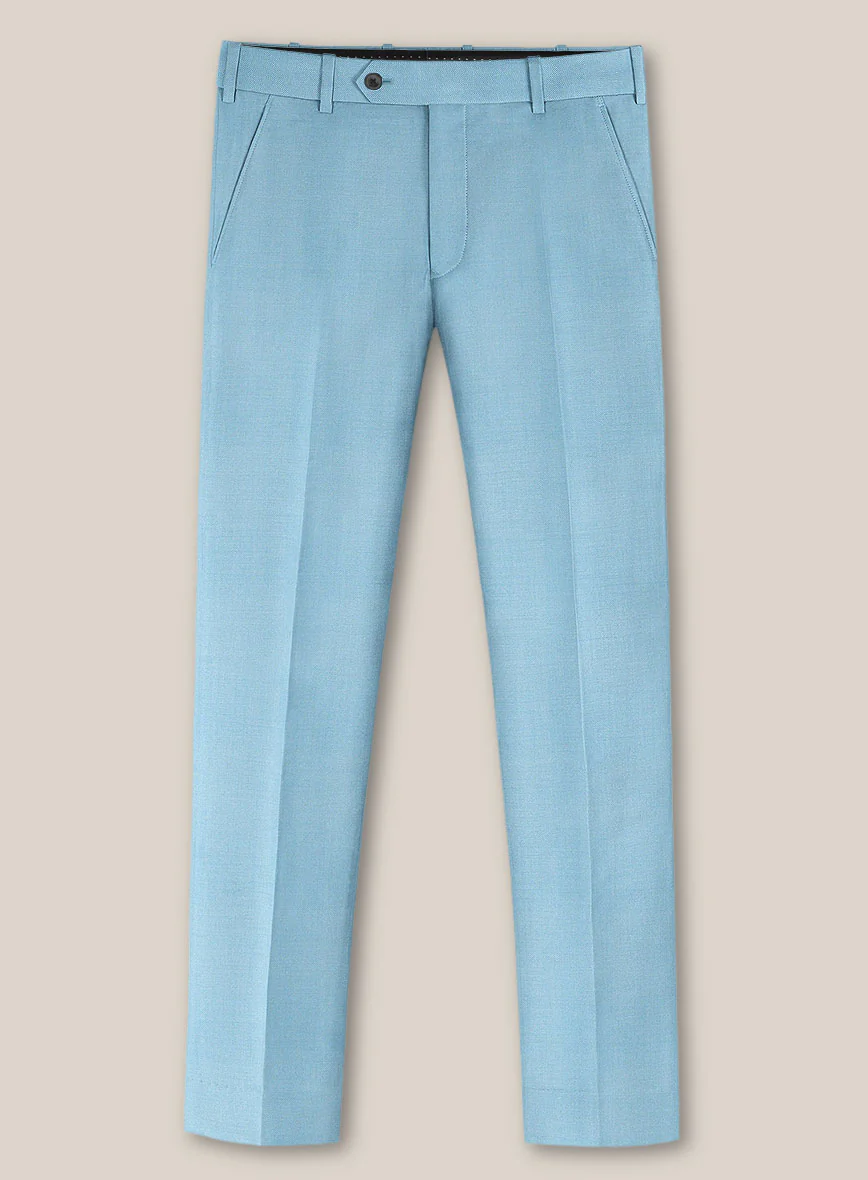 Scabal Sky Blue Wool Suit - Image 5