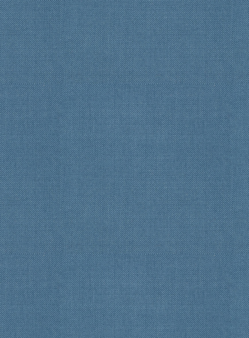Scabal Steel Blue Wool Pants - Image 4