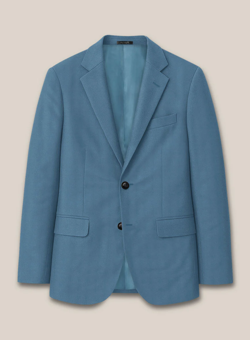 Scabal Steel Blue Wool Suit - Image 2