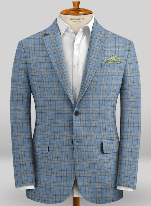 Scabal Taormina Lodi Blue Linen Jacket
