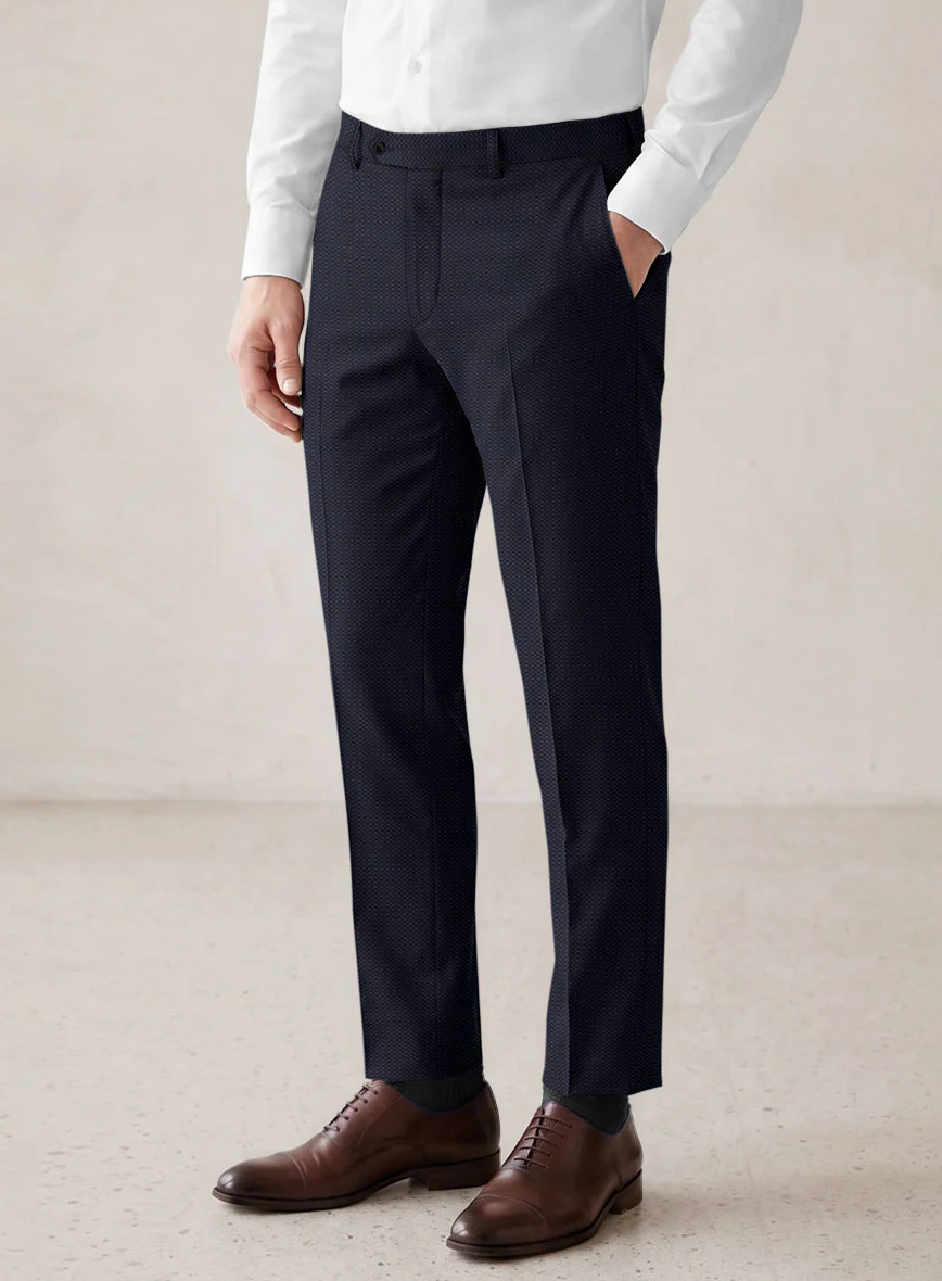 Scabal Tornado Blasi Blue Wool Pants