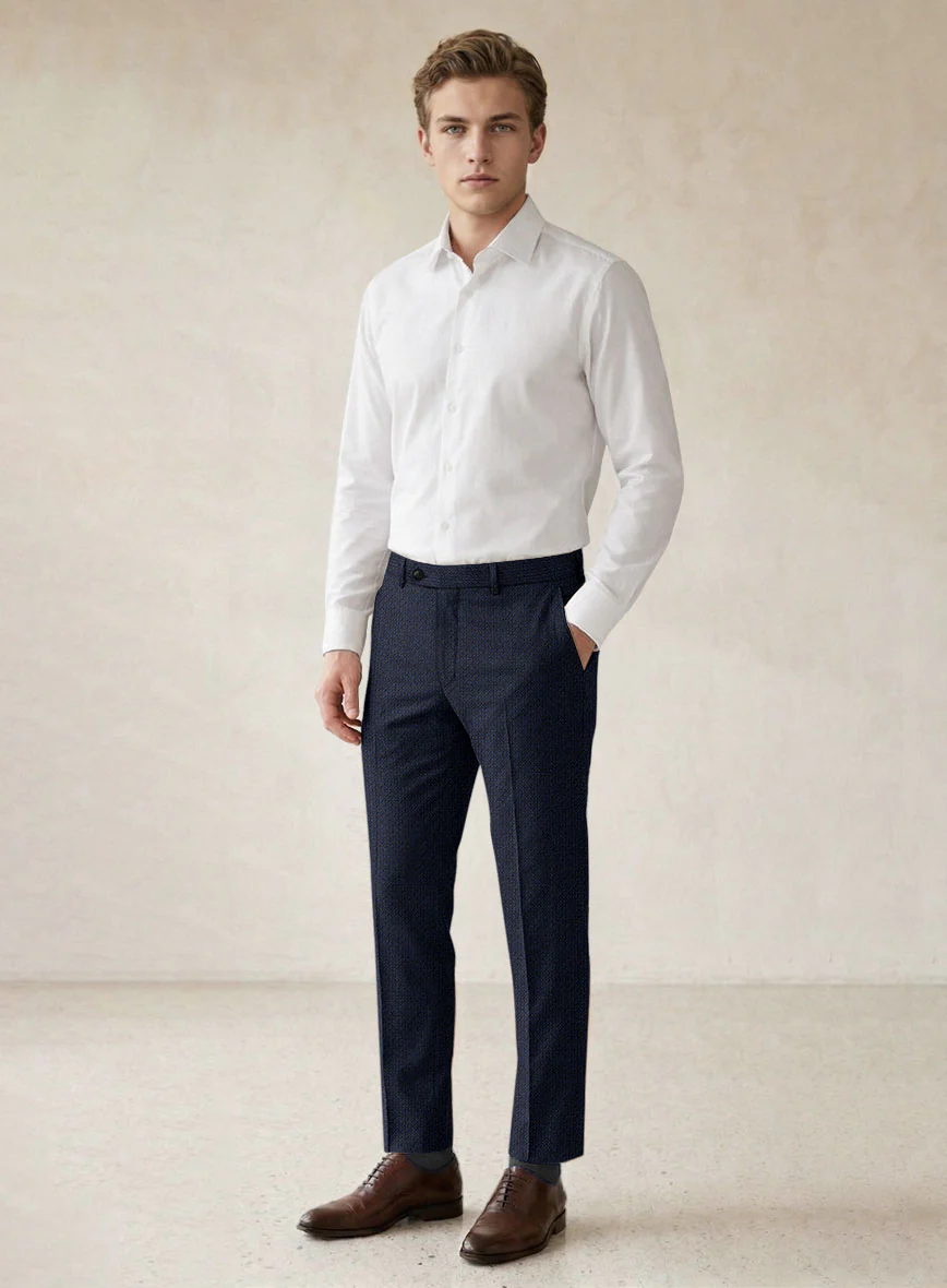 Scabal Tornado Floras Blue Wool Suit - Image 8