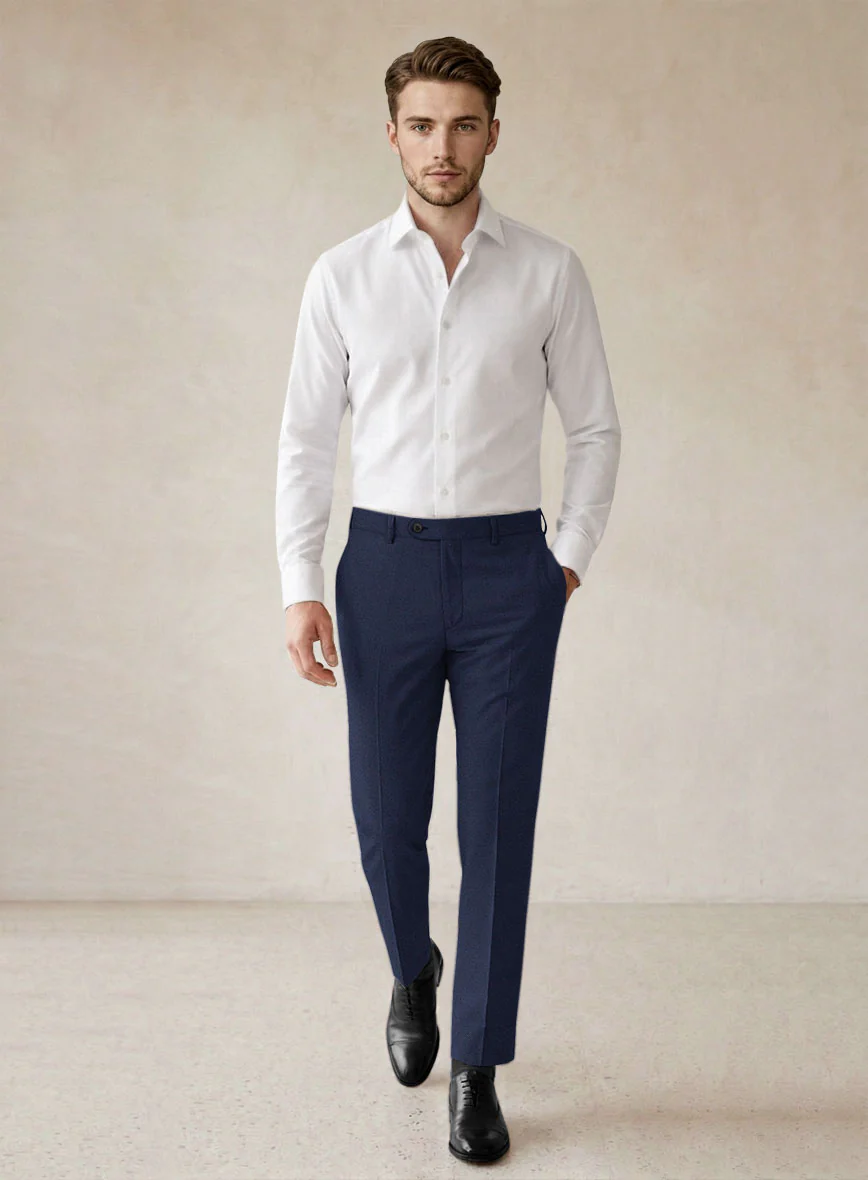 Scabal Tornado Oili Blue Wool Suit - Image 7