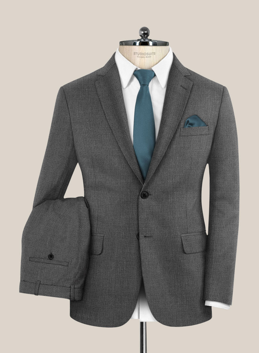 Scabal Tornado Pin Check Black Wool Suit - Image 2