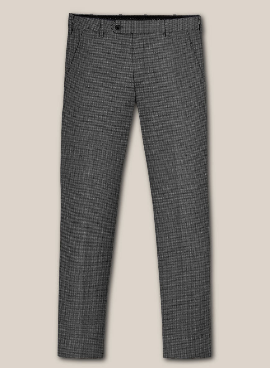 Scabal Tornado Pin Check Black Wool Suit - Image 5