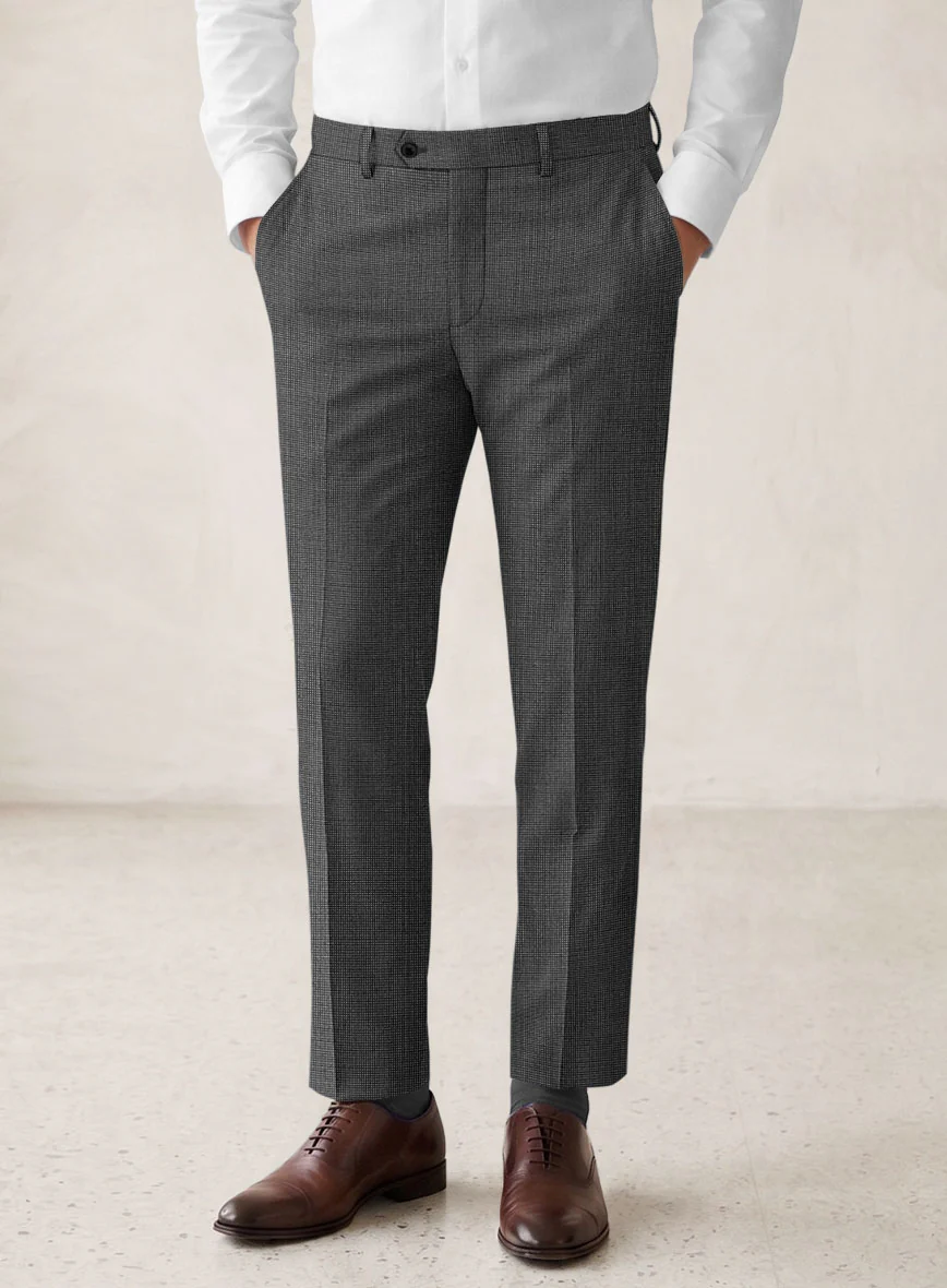 Scabal Tornado Pin Check Black Wool Suit - Image 6