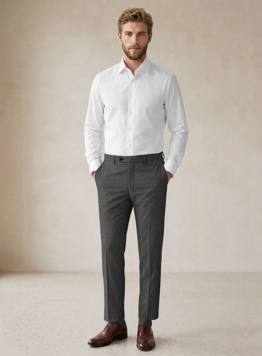 Scabal Tornado Pin Check Black Wool Suit - Image 7
