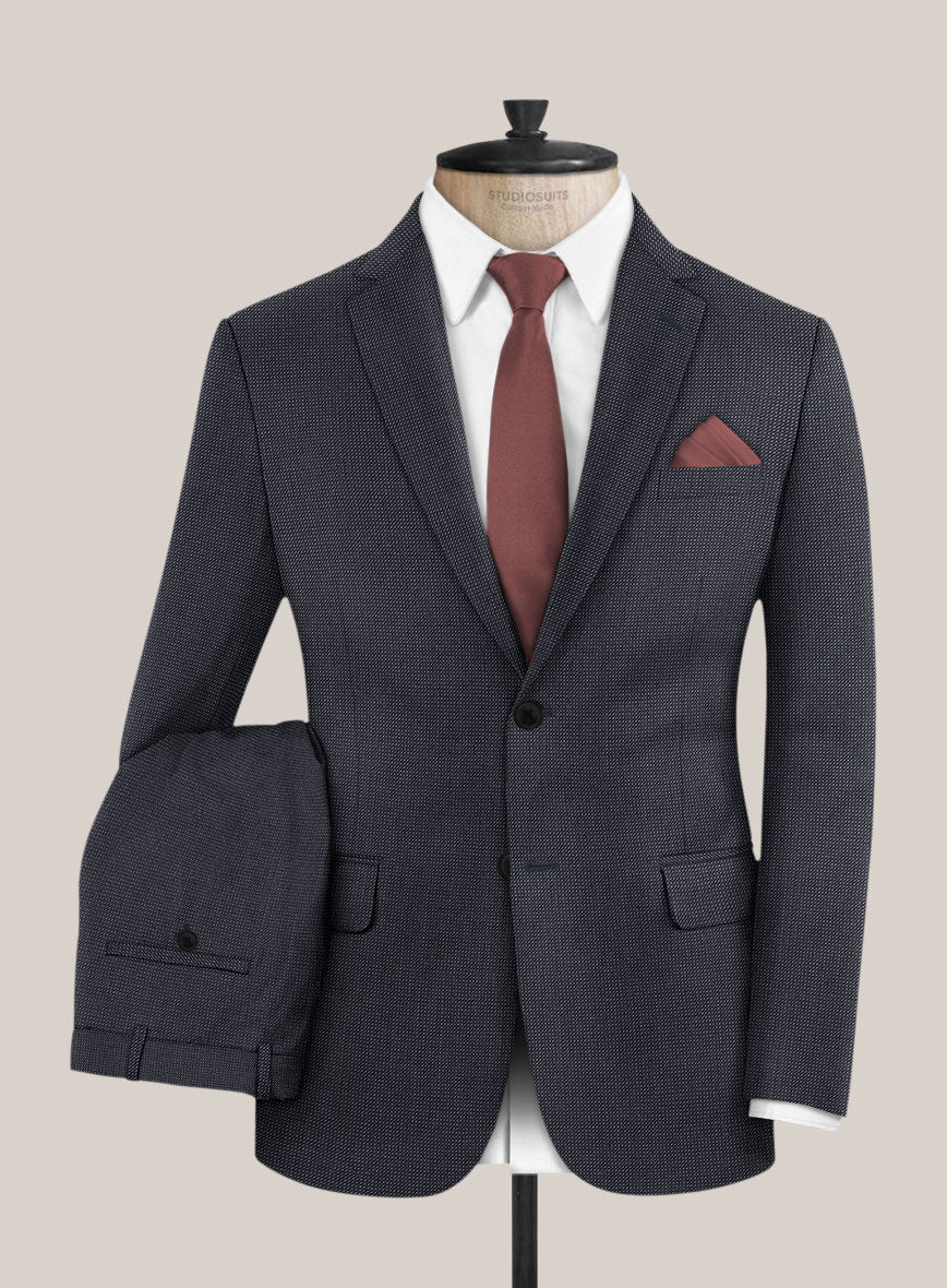 Scabal Tornado Pin Check Blue Wool Suit - Image 2