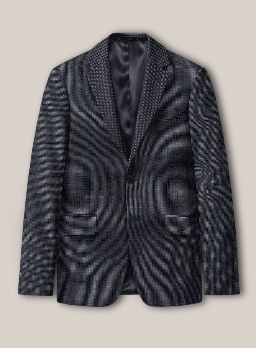 Scabal Tornado Pin Check Blue Wool Suit - Image 4