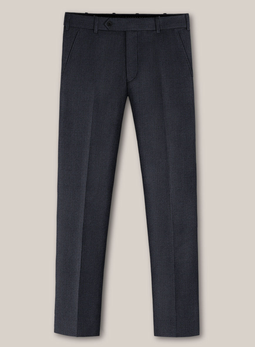 Scabal Tornado Pin Check Blue Wool Suit - Image 5
