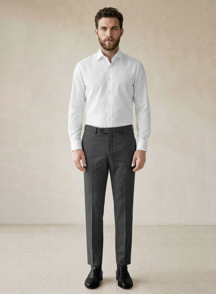 Scabal Tornado Renar Gray Wool Pants - Image 3